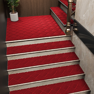 商用室内实木楼梯踏步垫大理石台阶防滑垫红色地毯可定制裁剪地垫
