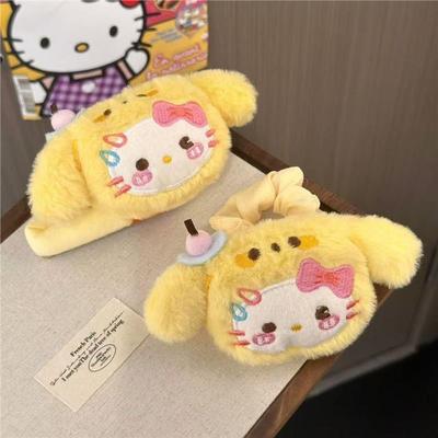 可爱kitty毛绒抓夹少女发圈