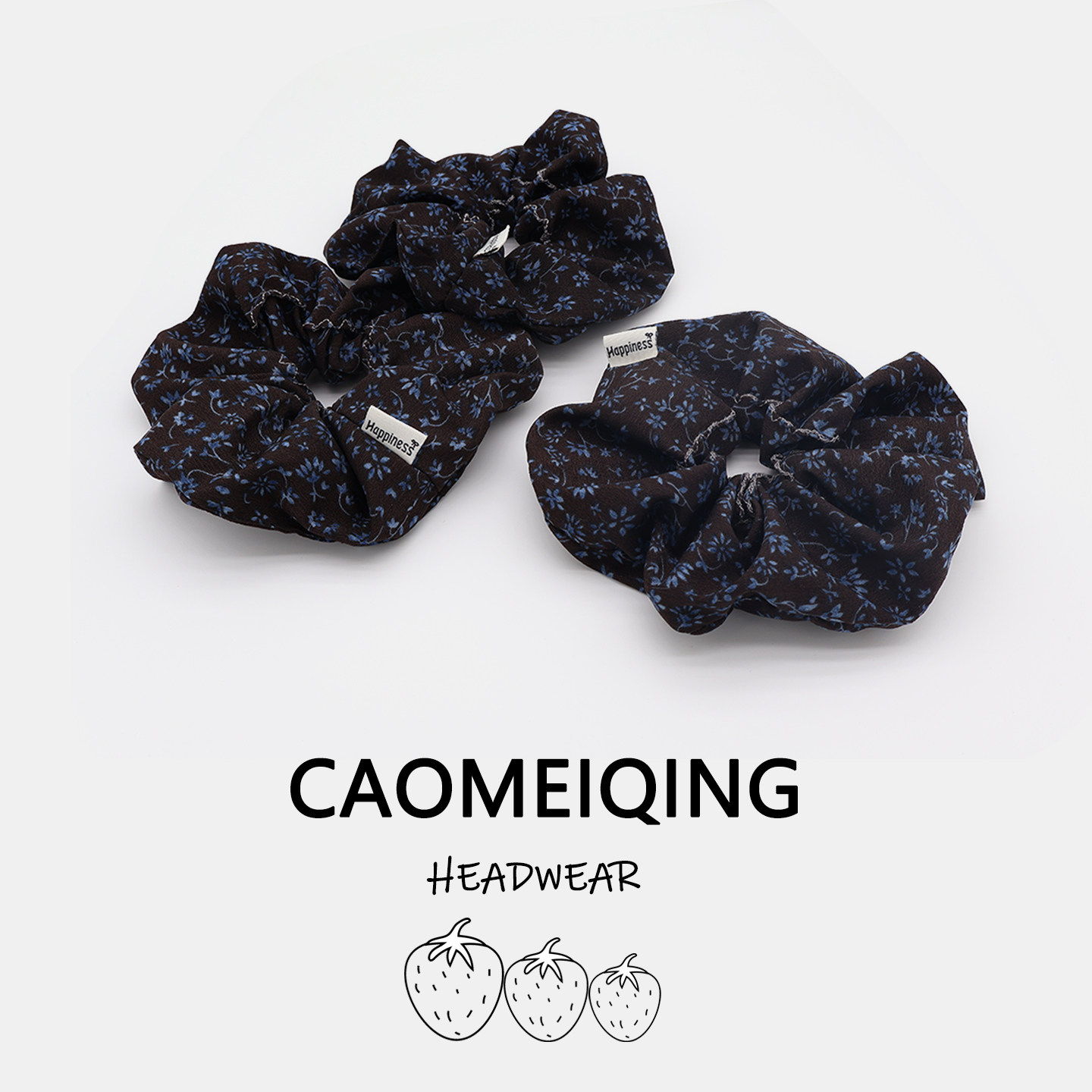 2026新款复古蓝色碎花发圈后脑勺扎马尾ins风高级感气质优雅头饰,饰品/流行首饰/时尚饰品新,发饰,淘宝优惠券,粉丝福利购,淘宝优惠卷