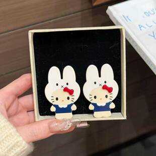 可爱高颜值ins风kitty猫发夹时尚百搭高级感刘海侧边头饰发饰