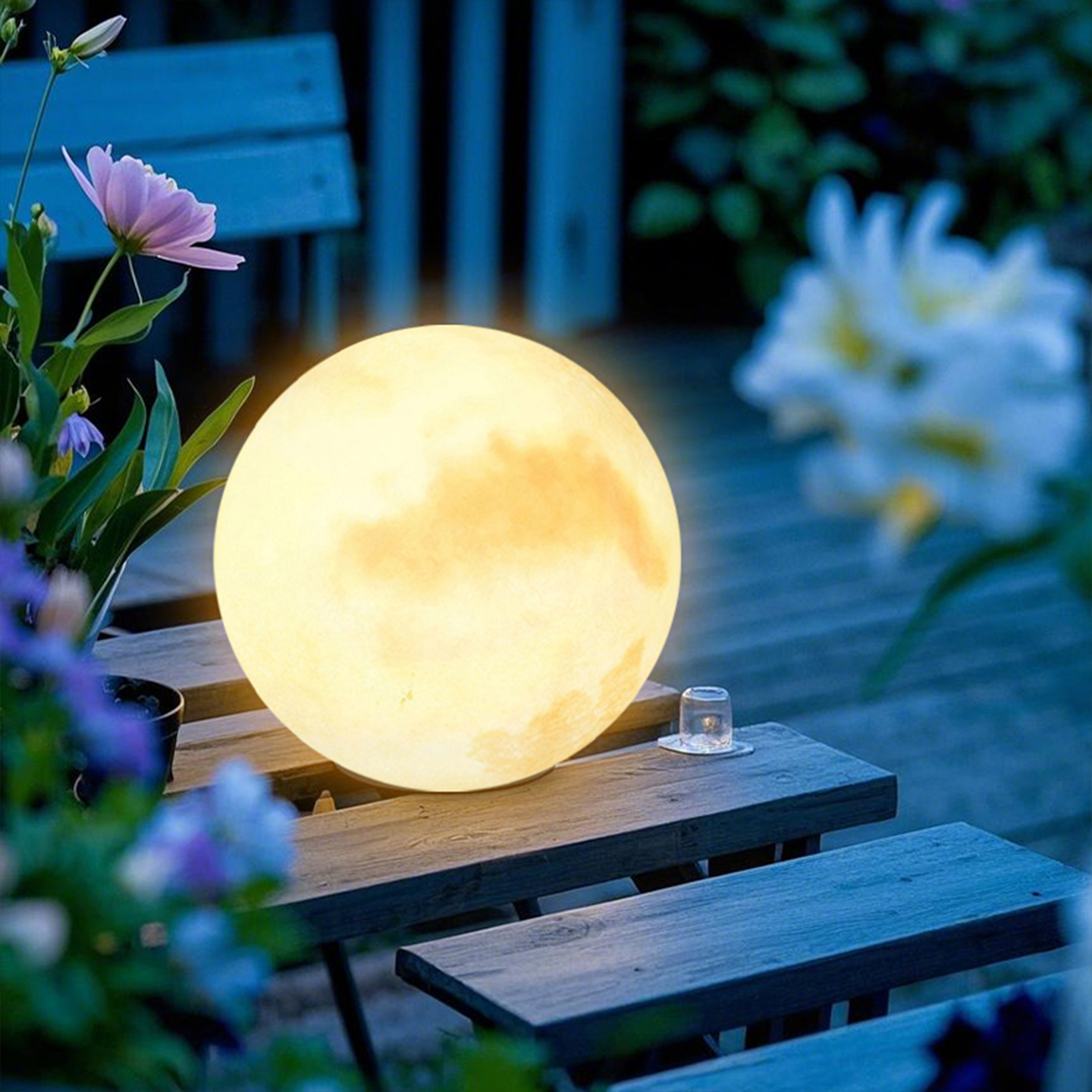 太阳能庭院月球灯氛围露营月亮灯