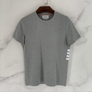 TAYLOR 新款 BACK侧面腰间四条杠纯棉短袖 T恤 夏季 简约修身 尾巴