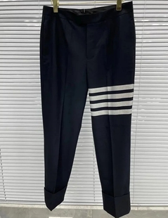 BACK™四条白杠休闲藏蓝羊毛西裤 2025新款 TAYLOR