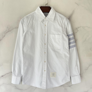 现货秒发 衬衫 斜纹四杠布艺 四条杠白色牛津纯棉修身 2025新款