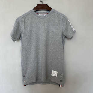 袖 经典 子四条白条 T恤圆领衫 百搭 纯棉材质短袖 2025新款