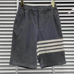 自留款 日本限定 四条杠部分手工缝制 定织480g 灯芯绒休闲短裤