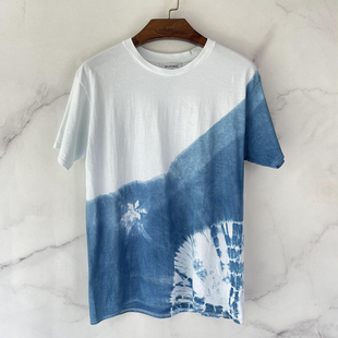 原创单品 布朗尼每年夏季 TAYLOR BACK™纯手工扎染靛蓝短袖 T恤