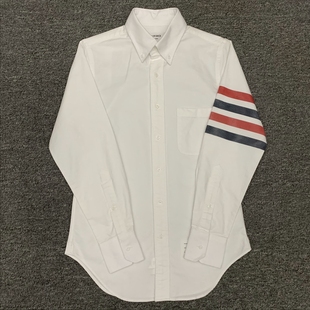 TAYLOR 基础款 BACK 衬衫 手臂红灰四条杠白色牛津修身 2025SS新款