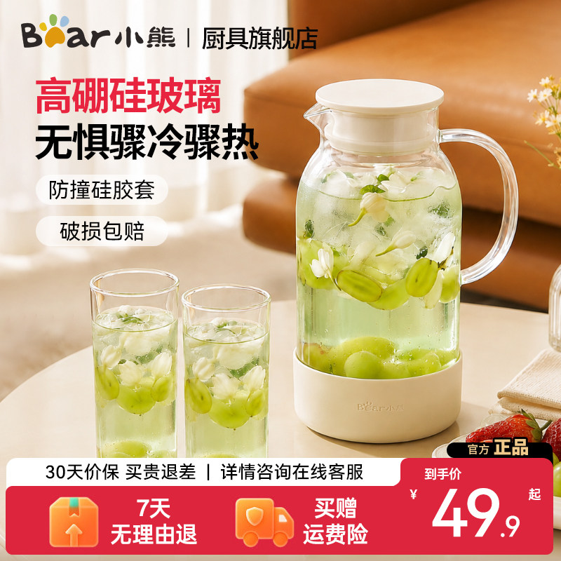 小熊冷水壶凉水壶玻璃凉茶冷泡壶图片