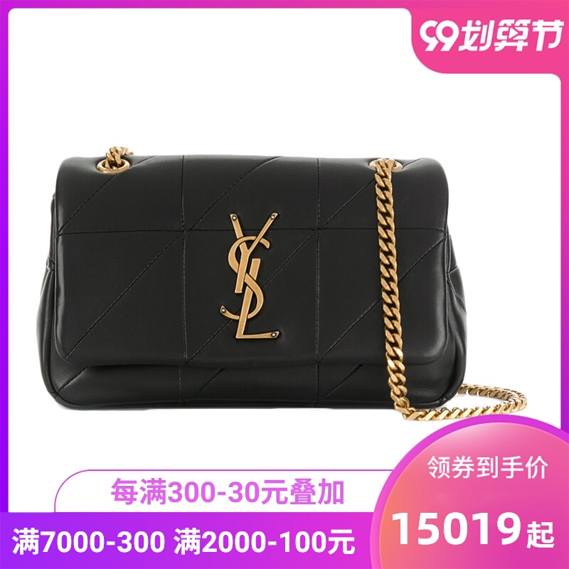 YSL/圣罗兰20春夏Jamie女包羊皮金色徽标LOGO单肩斜