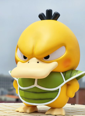 宝可梦赛亚人可达鸭手办摆件潮玩公仔可爱模型家居软装生日礼物