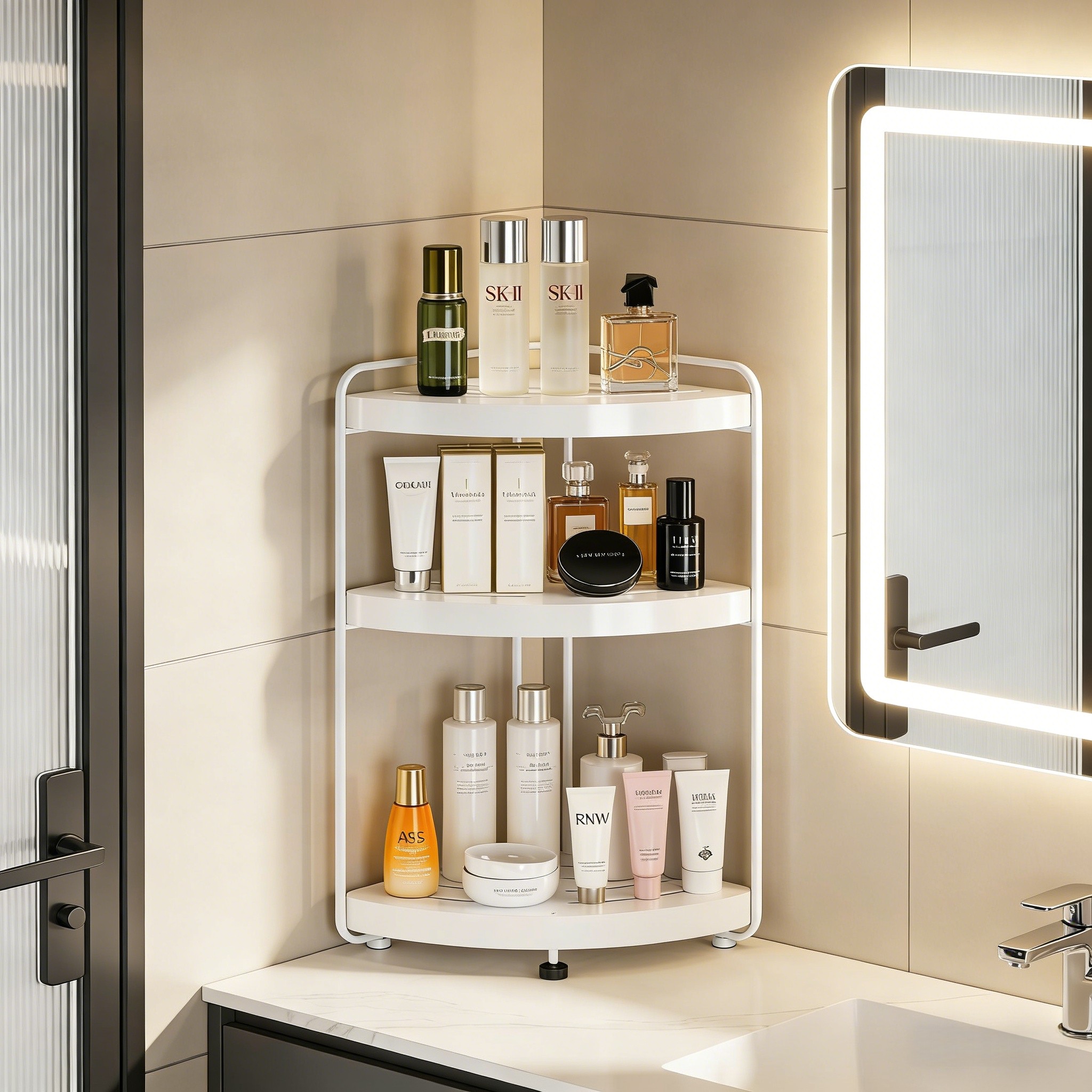 卫生间洗漱台置物架台面墙角架化妆品护肤品多层转角架三角收纳架,家庭/个人清洁工具,浴室角架/置物架,淘宝优惠券,粉丝福利购,淘宝优惠卷