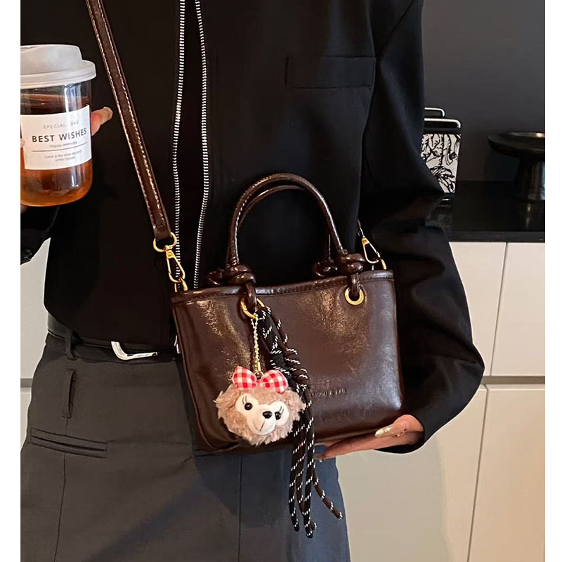 高级感复古韩版斜挎水桶包