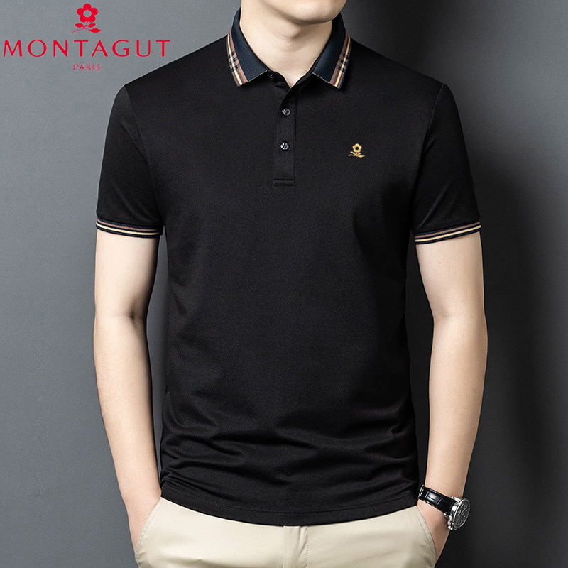 法国梦特娇短袖T恤POLO衫男士翻领商务休闲夏季2026新款纯棉体恤