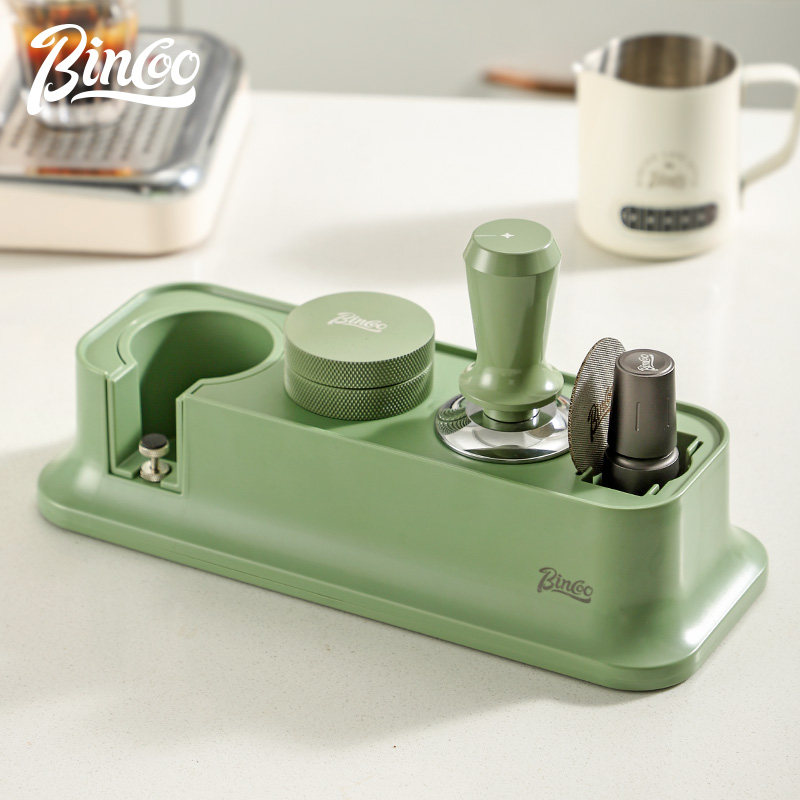 Bincoo绿色压粉座咖啡机手柄支架填压座布粉器压粉锤51/58mm工具