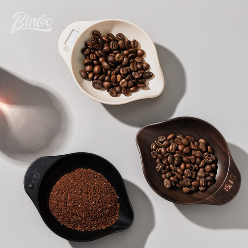 Bincoo咖啡豆称重电子秤手冲称重磨豆计量秤数显可计时豆碟展示盘