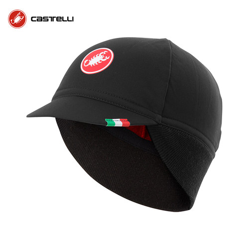 蝎子castelli秋冬男款植绒防风晒保暖骑行头盔里衬鸭嘴帽4518534
