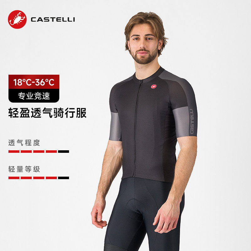 Castelli蝎子骑行服春夏新款山地公路自行车短袖专业透气速干衣