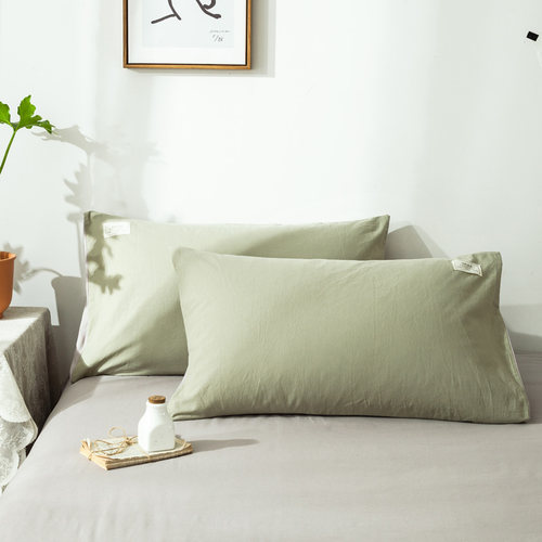 水洗棉定做51x91cm双拼2只枕套