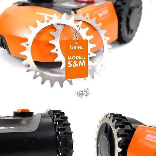 Worx Landroid 割草机器人S/M型号205mm牵引轮防滑钉 防滑轮 钉鞋