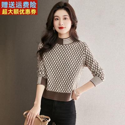 小个子短款毛衣女士半高领内搭打底衫秋冬季2025新款爆款洋气上衣
