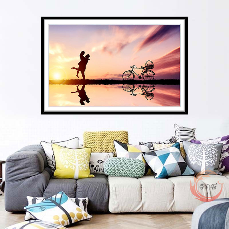 卧室床头装饰画酒店宾馆自粘画