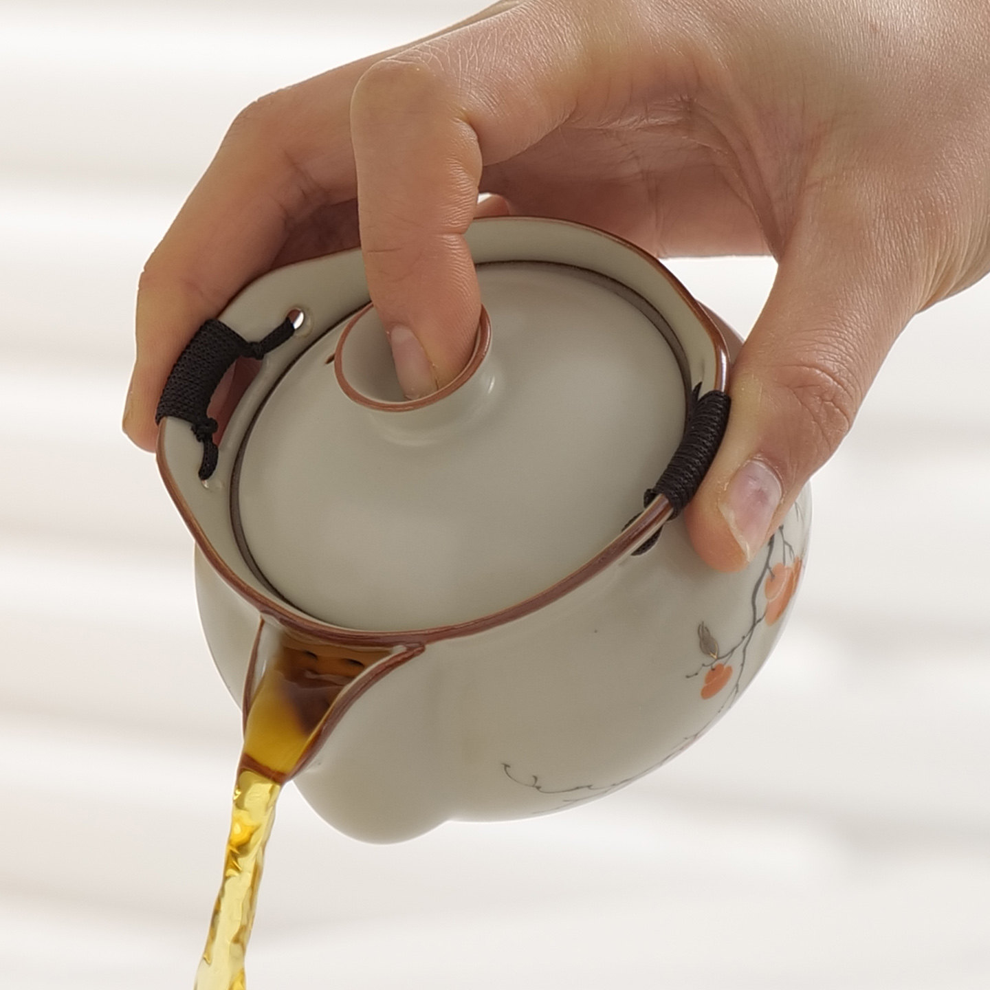 汝窑大号手抓壶一人饮功夫茶具图片