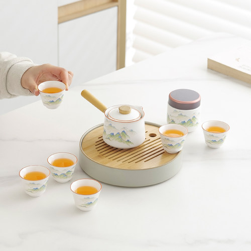 旋转自动泡茶壶功夫茶具转转泡