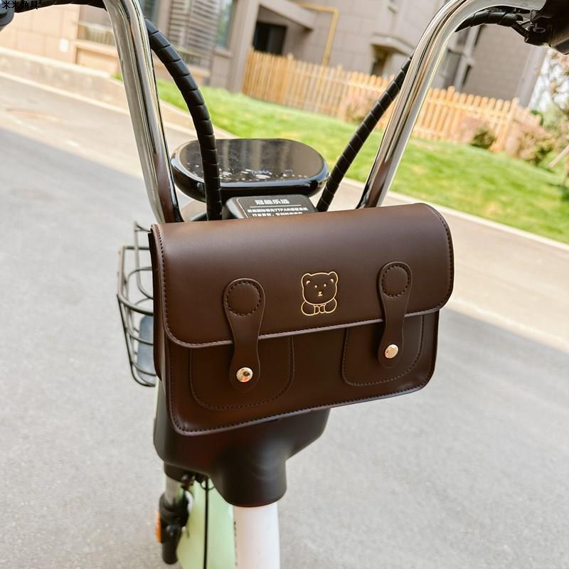 电动车复古配件雅迪冠能摩登爱玛元宇宙九号小牛置物收纳前置挂包