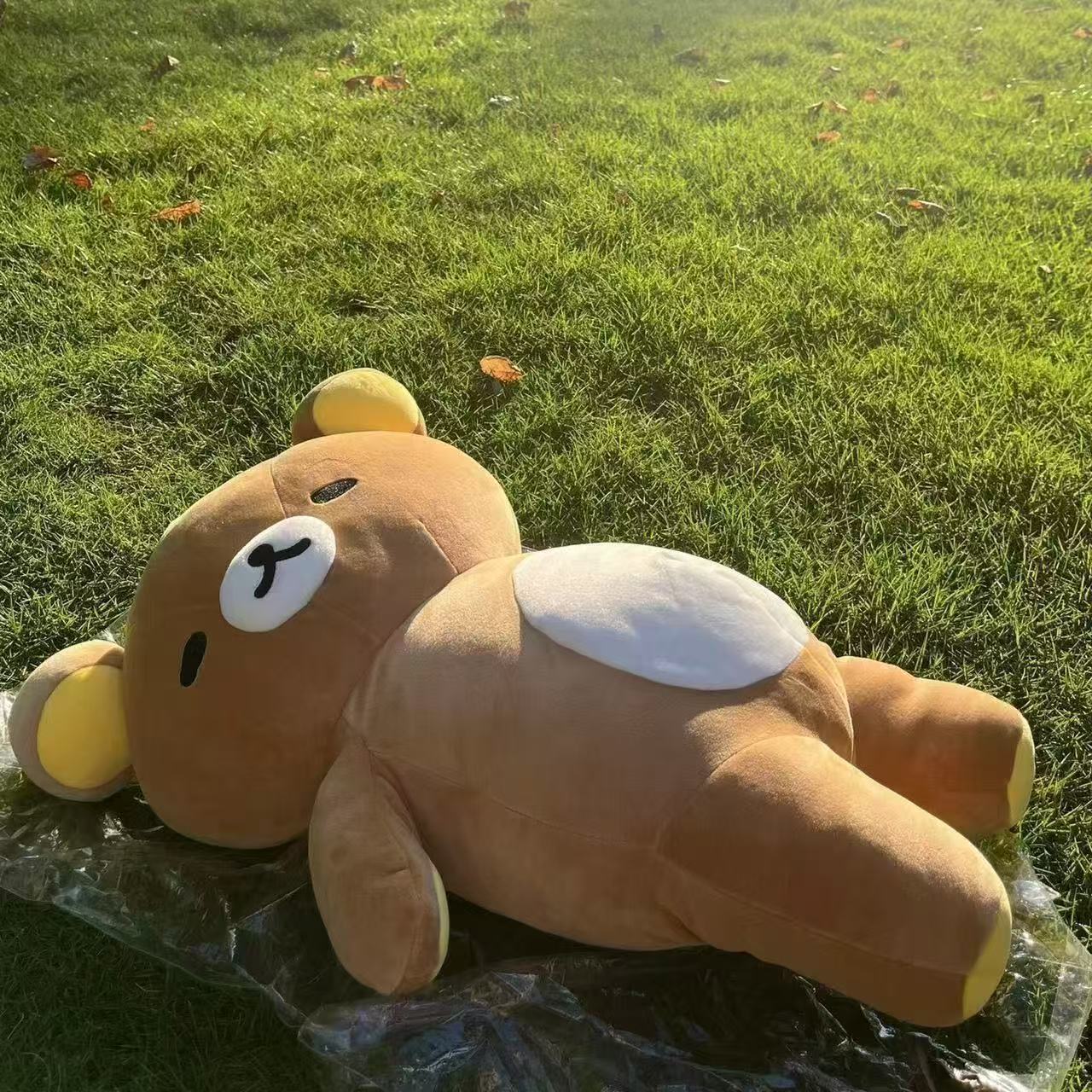 可爱轻松娃娃轻松熊玩偶安抚啤酒肚毛绒玩具超软歪头公仔生日礼物