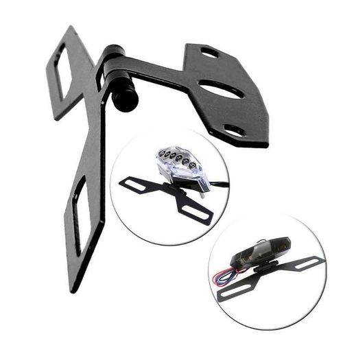 电动车摩托车个性改装通用可折叠牌照支架尾灯刹车灯尾部金属支架