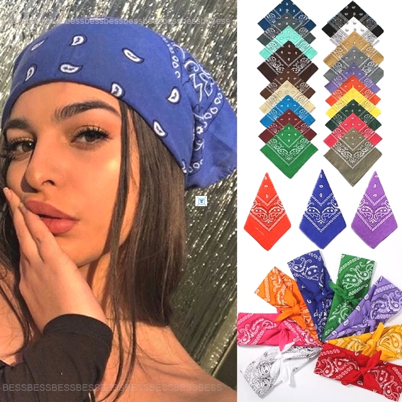 Vintage Bohemia Print Bandana Hair Bands for Girls  Women