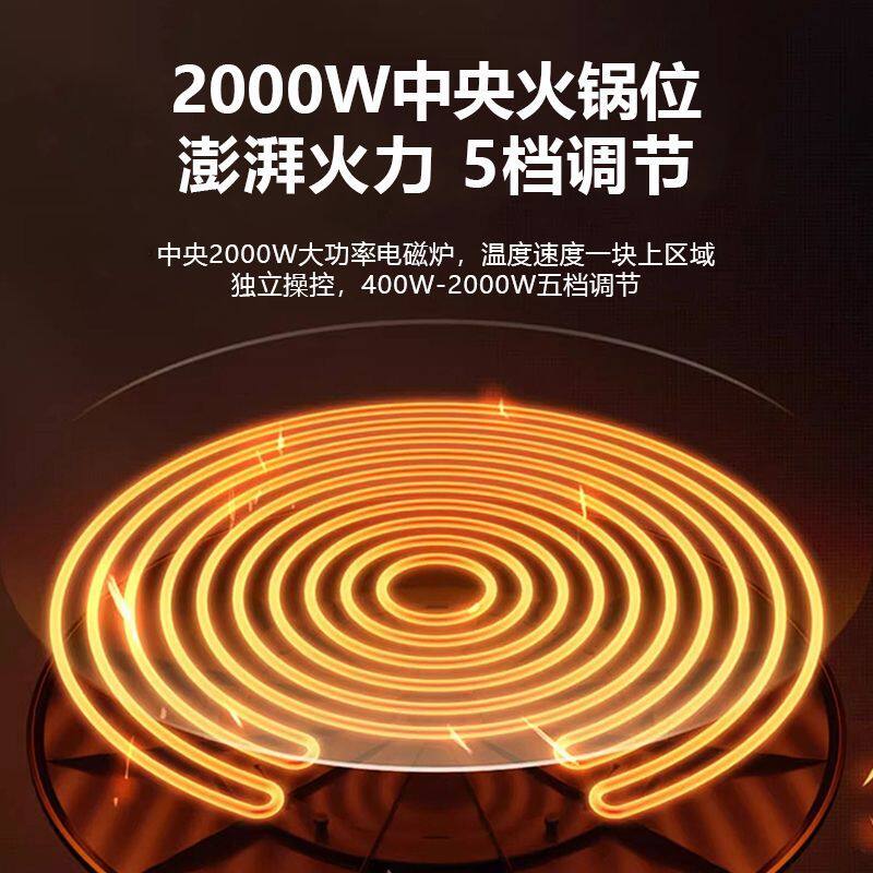 餐桌转盘底座2026新款多功能暖菜板圆桌电动旋智能加热暖菜板家用