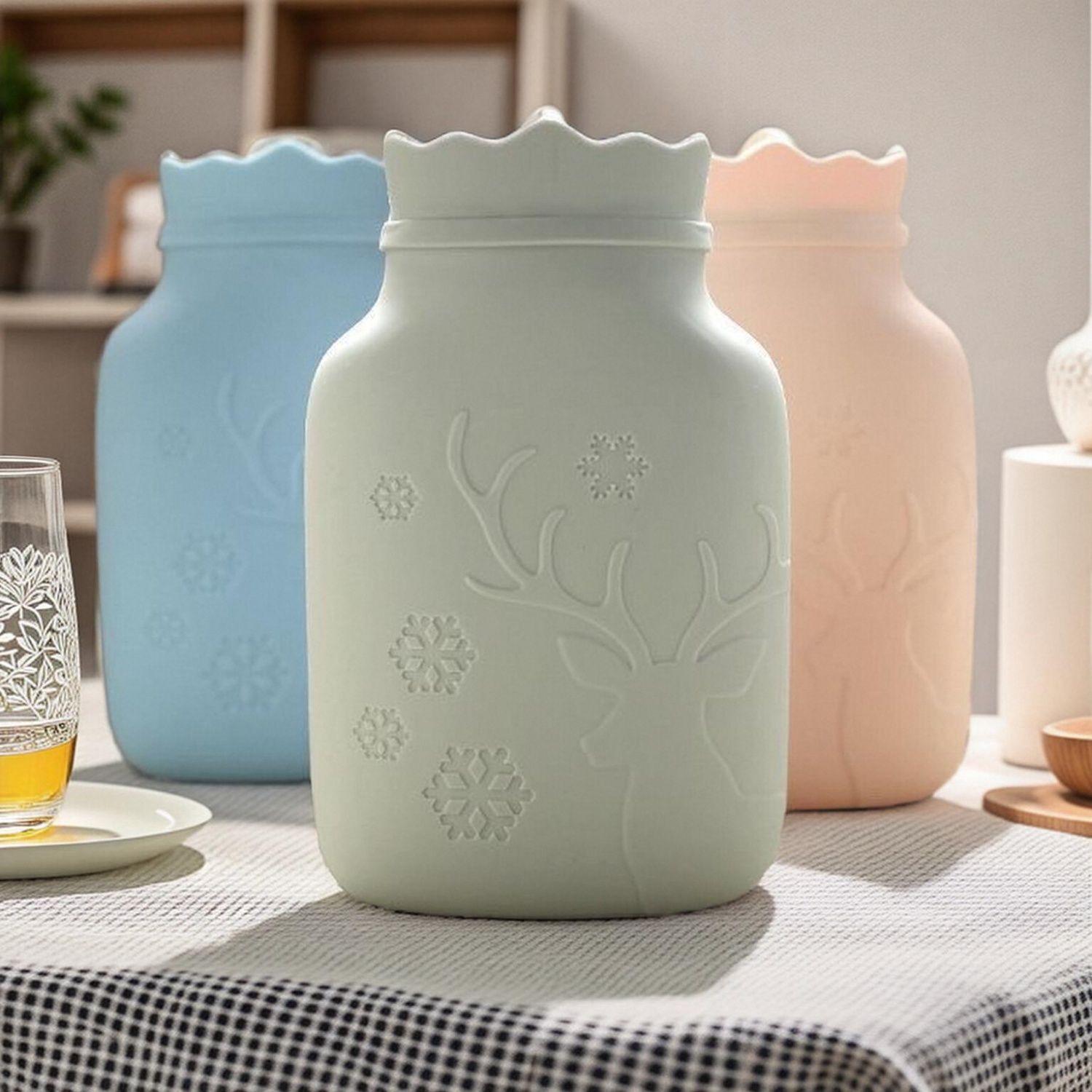 2024新款硅胶暖水袋注水超大热水袋加大被窝专用暖手袋冬季暖手宝