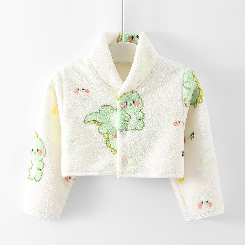 秋冬儿童法兰绒护肩婴儿睡觉颈椎保暖护肩膀用宝宝胳膊防冻衣长袖