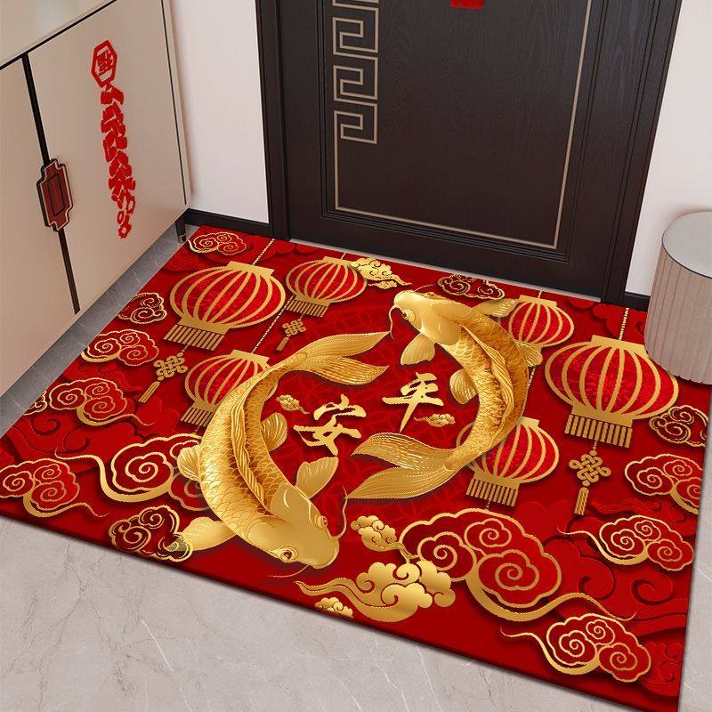 新疆西藏包邮地垫入户门垫进门垫子家用红色喜庆门厅门口进户脚垫