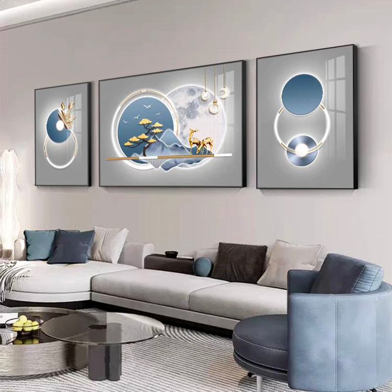 轻奢高级感客厅装饰画大气简约现代风挂画2024新款沙发背景墙壁画