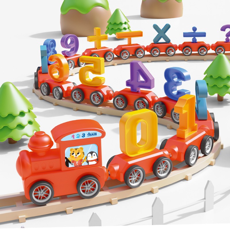 环宇磁性数字小火车儿童益智磁力拼装积木1-6岁男孩女孩玩具智力