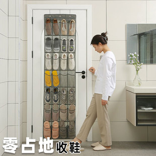 透气无纺网布挂在门上的鞋架门口卫生间挂鞋神器挂壁式鞋袋收纳袋