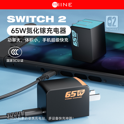 良值适用Switch2充电器65W