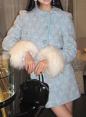 拉拉家秋冬珍珠刺绣小香风短外套/包臀裙短裙套装GZJ68076