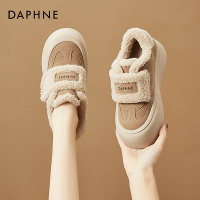 达芙妮官方旗舰店厚底雪地靴女