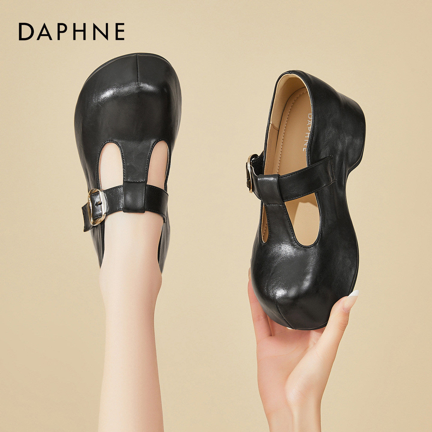 达芙妮玛丽珍女鞋2026新款春季透气配裙子小皮鞋复古法式浅口单鞋,女鞋,玛丽珍鞋,淘宝优惠券,粉丝福利购,淘宝优惠卷