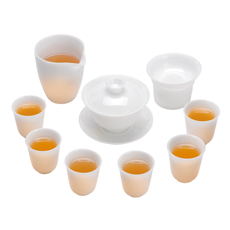 茶瓷汇功夫茶具纯色冰种玉瓷