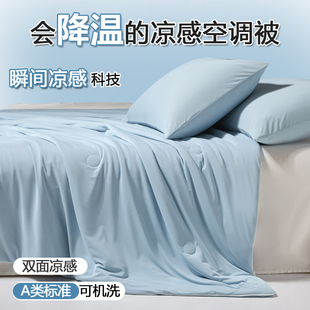 A类双面凉感抗菌空调被冰丝夏凉被可机洗被芯2025夏季 冰淇淋薄被