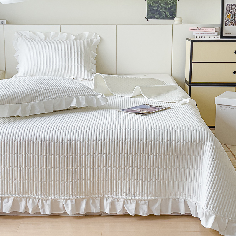 純棉水洗棉床蓋加厚床單