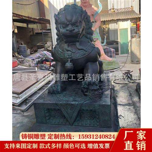 定制铸铜锻铜黄铜狮子麒麟貔貅雕塑户外广场园林公司小区门口摆件