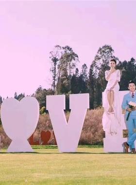 户外网红打卡拍照爱心藤椅花海座椅鸟巢吊椅酒店商场民宿装饰摆件