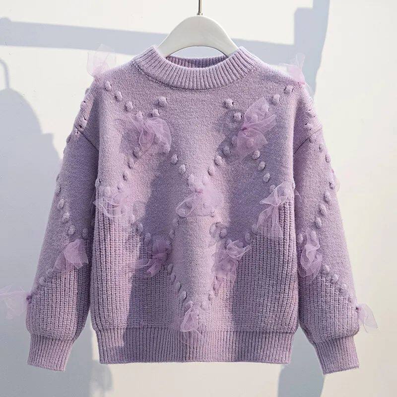 女童加厚冬季毛衣新款洋