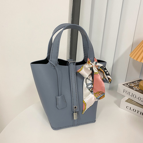 手缝水桶包拼色欧美时尚diy手工